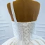 Luxury / Gorgeous White Satin Bridal Wedding Dresses 2020 Ball Gown One-Shoulder Sleeveless Backless Appliques Lace Handmade  Beading Floor-Length / Long Ruffle