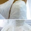 Luxury / Gorgeous White Satin Bridal Wedding Dresses 2020 Ball Gown One-Shoulder Sleeveless Backless Appliques Lace Handmade  Beading Floor-Length / Long Ruffle