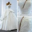 Luxury / Gorgeous White Satin Bridal Wedding Dresses 2020 Ball Gown One-Shoulder Sleeveless Backless Appliques Lace Handmade  Beading Floor-Length / Long Ruffle