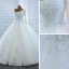 Luxury / Gorgeous White Bridal Wedding Dresses 2020 Ball Gown One-Shoulder Long Sleeve Backless Handmade  Beading Pearl Floor-Length / Long Ruffle