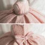 Chic / Beautiful Pearl Pink Lace Birthday Flower Girl Dresses 2020 Ball Gown Scoop Neck Sleeveless Pearl Sash Short Ruffle Wedding Party Dresses