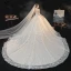 Vintage / Retro Champagne See-through Bridal Wedding Dresses 2020 Ball Gown High Neck Long Sleeve Glitter Appliques Lace Cathedral Train Ruffle