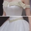 High-end White Satin Bridal Wedding Dresses 2020 Ball Gown Off-The-Shoulder Short Sleeve Backless Pearl Sash Chapel Train Ruffle