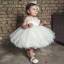 Elegant White Organza Birthday Flower Girl Dresses 2020 Ball Gown Scoop Neck Sleeveless Beading Sash Short Ruffle Wedding Party Dresses