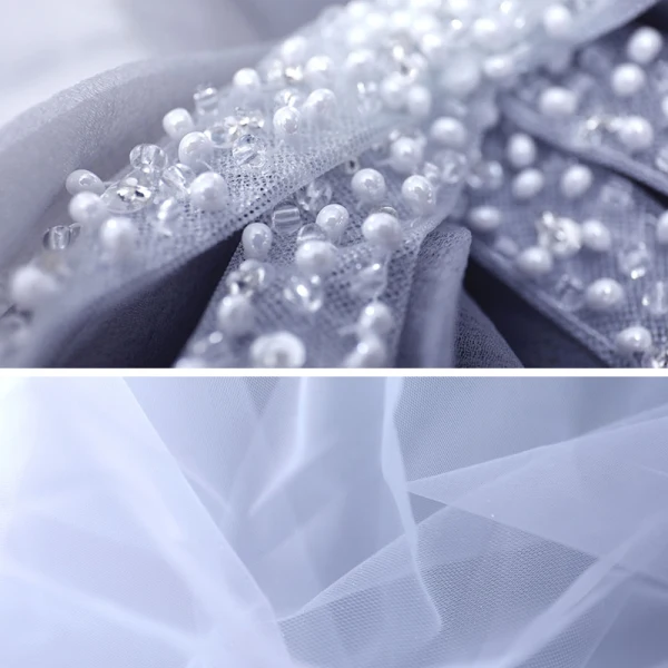 Modest / Simple Grey Dancing Prom Dresses 2020 Ball Gown Strapless Sleeveless Beading Pearl Floor-Length / Long Ruffle Backless Formal Dresses