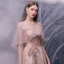 Haut de Gamme Rougissant Rose Dansant Robe De Bal 2020 Princesse Transparentes Encolure Dégagée Manches Courtes Appliques Fleur Paillettes Perlage Longue Volants Dos Nu Robe De Ceremonie
