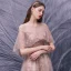 Haut de Gamme Rougissant Rose Dansant Robe De Bal 2020 Princesse Transparentes Encolure Dégagée Manches Courtes Appliques Fleur Paillettes Perlage Longue Volants Dos Nu Robe De Ceremonie