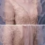 Fashion Pearl Pink Dancing Prom Dresses 2020 A-Line / Princess See-through High Neck Puffy Short Sleeve Appliques Lace Beading Floor-Length / Long Ruffle Formal Dresses