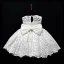 Classic White Lace Flower Girl Dresses With Shawl 2020 Ball Gown Scoop Neck Sleeveless Beading Bow Short Ruffle Wedding Party Dresses