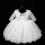 Classic White Lace Flower Girl Dresses With Shawl 2020 Ball Gown Scoop Neck Sleeveless Beading Bow Short Ruffle Wedding Party Dresses