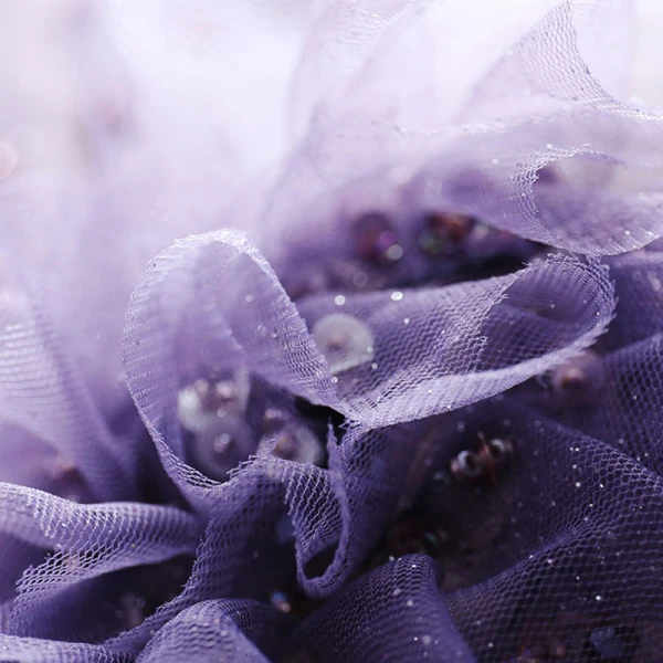 Flower Fairy Purple Dancing Prom Dresses 2020 A-Line / Princess Off-The-Shoulder Short Sleeve Appliques Flower Beading Glitter Tulle Floor-Length / Long Ruffle Backless