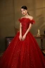 Chic / Beautiful Burgundy Prom Dresses 2020 Ball Gown Off-The-Shoulder Short Sleeve Feather Beading Sequins Floor-Length / Long Ruffle Backless Formal Dresses