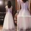 Elegant Purple Prom Dresses Formal Dresses Floor-Length / Long Tulle Dancing Short Sleeve A-Line / Princess 2020 Scoop Neck Backless Beading Glitter Ruffle Sequins