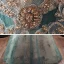 Victorian Style Green Flower Girl Dresses 2020 A-Line / Princess Scoop Neck Puffy 3/4 Sleeve Beading Glitter Tulle Floor-Length / Long Ruffle