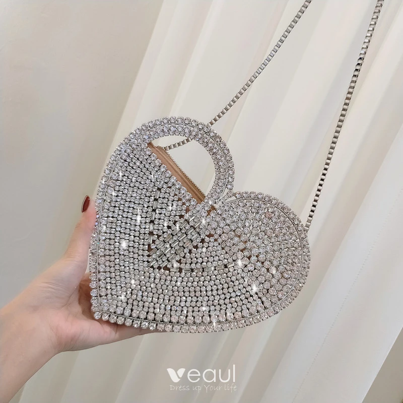 Silver Evening Bag -Gem, Bead, Embroidery, Gorgeous, Buy Now – Luxy Moon