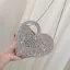 Fashion Silver Rhinestone Heart-shaped Clutch Bags 2020