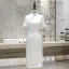 Chinese style White Cheongsam / Qipao 2020 High Neck Short Sleeve Appliques Lace Flower Tea-length Formal Dresses