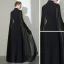 Chinese style Black Cheongsam / Qipao Evening Dresses  2020 Trumpet / Mermaid High Neck Long Sleeve Appliques Embroidered Split Front Floor-Length / Long Formal Dresses