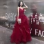 Sexy Bordeaux Robe De Bal 2020 Princesse Bretelles Spaghetti Sans Manches Appliques En Dentelle Perlage Longue Volants Dos Nu Robe De Ceremonie