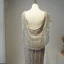 High End Grau Roter Teppich Abendkleider Mit Schal 2020 Meerjungfrau V-Ausschnitt Ärmellos Perlenstickerei Strass Sweep / Pinsel Zug Rückenfreies Festliche Kleider