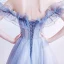 Schöne Meeresblau Ballkleider 2020 A Linie Off Shoulder Kurze Ärmel Perlenstickerei Glanz Tülle Sweep / Pinsel Zug Rüschen Rückenfreies Festliche Kleider