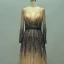 Haut de Gamme Océan Bleu Tapis rouge Robe De Soirée 2020 Gaine / Ajustement Transparentes Manches Longues Encolure Carrée Perlage Paillettes Ceinture Longue Volants Robe De Ceremonie