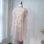 Luxe Violet Tapis rouge Robe De Soirée Avec Châle 2020 Trompette / Sirène Col v profond Sans Manches Perlage Plumes Train De Balayage Volants Dos Nu Robe De Ceremonie