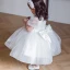 Elegant White See-through Wedding Flower Girl Dresses 2020 Princess Scoop Neck Puffy Short Sleeve Beading Bow Short Wedding Party Dresses