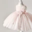 Lovely Pearl Pink Flower Girl Dresses 2020 Ball Gown See-through Scoop Neck Sleeveless Flower Sash Short Ruffle Wedding Party Dresses