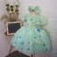 Fairytale Mint Green Birthday Flower Girl Dresses 2020 Ball Gown Scoop Neck Puffy Short Sleeve Sequins Short Ruffle Wedding Party Dresses