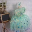 Fairytale Mint Green Birthday Flower Girl Dresses 2020 Ball Gown Scoop Neck Puffy Short Sleeve Sequins Short Ruffle Wedding Party Dresses