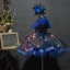 Fairytale Royal Blue Birthday Flower Girl Dresses 2020 Ball Gown Scoop Neck Sleeveless Sequins Short Ruffle Wedding Party Dresses