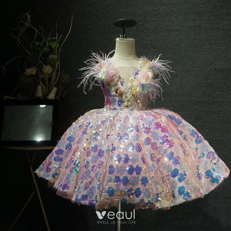 Amazon.com: HEVECI Elegant Flower Girl Dresses Half Sleeves Communion Dress  Wedding Fancy Puffy Prom Dress for Teens: Clothing, Shoes & Jewelry