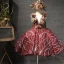 Sparkly Burgundy Birthday Flower Girl Dresses 2020 Ball Gown See-through Deep V-Neck Sleeveless Sequins Flower Short Wedding Party Dresses