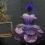 Flower Fairy Purple Flower Girl Dresses 2020 Ball Gown See-through Scoop Neck Birthday Short Sleeve Sequins Short Cascading Ruffles Backless Wedding Party Dresses
