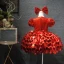 Fairytale Red Birthday Flower Girl Dresses 2020 Ball Gown Scoop Neck Puffy Short Sleeve Sequins Short Wedding Party Dresses