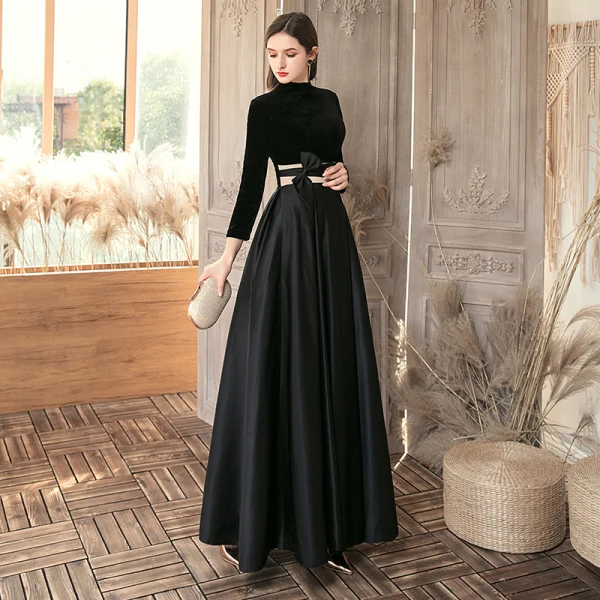white formal evening dresses Backless Black Prom Dresses,Halter Prom Dress,Evening Dress – Hoprom main image 0