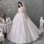 Best Ivory Outdoor / Garden Wedding Dresses 2020 Ball Gown Spaghetti Straps Sleeveless Backless Appliques Flower Beading Glitter Tulle Floor-Length / Long Ruffle