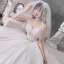 Best Ivory Outdoor / Garden Wedding Dresses 2020 Ball Gown Spaghetti Straps Sleeveless Backless Appliques Flower Beading Glitter Tulle Floor-Length / Long Ruffle