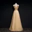 Fine Gull Dancing Ballkjoler 2020 Prinsesse Kjæreste Uten Ermer Beading Glitter Tyll Lange Buste Ryggløse Formelle Kjoler