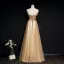 Fine Gull Dancing Ballkjoler 2020 Prinsesse Kjæreste Uten Ermer Beading Glitter Tyll Lange Buste Ryggløse Formelle Kjoler