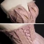 Fine Rødmende Rosa Selskapskjoler 2020 Prinsesse Kjæreste Uten Ermer Beading Glitter Tyll Lange Buste Ryggløse Formelle Kjoler