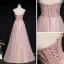 Fine Rødmende Rosa Selskapskjoler 2020 Prinsesse Kjæreste Uten Ermer Beading Glitter Tyll Lange Buste Ryggløse Formelle Kjoler