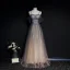 Illusion Gris Dégradé De Couleur Rougissant Rose Transparentes Robe De Soirée 2020 Princesse Bretelles Spaghetti Manches Courtes Paillettes Perlage Glitter Tulle Longue Volants Dos Nu Robe De Ceremonie