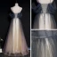 Illusion Gris Dégradé De Couleur Rougissant Rose Transparentes Robe De Soirée 2020 Princesse Bretelles Spaghetti Manches Courtes Paillettes Perlage Glitter Tulle Longue Volants Dos Nu Robe De Ceremonie