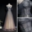 Illusion Gris Dégradé De Couleur Rougissant Rose Transparentes Robe De Soirée 2020 Princesse Bretelles Spaghetti Manches Courtes Paillettes Perlage Glitter Tulle Longue Volants Dos Nu Robe De Ceremonie