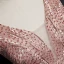 High End Pearl Rosa Abendkleider 2020 Meerjungfrau Tiefer V-Ausschnitt Ärmellos Applikationen Spitze Pailletten Perlenstickerei Lange Rüschen Rückenfreies Festliche Kleider