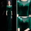 Affordable Dark Green Velour Winter Evening Dresses  2020 Trumpet / Mermaid See-through Scoop Neck 3/4 Sleeve Rhinestone Floor-Length / Long Formal Dresses