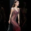 Sparkly Burgundy Sequins Evening Dresses  2020 Trumpet / Mermaid V-Neck Sleeveless Floor-Length / Long Ruffle Backless Formal Dresses