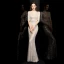 Scintillantes Champagne Paillettes Robe De Soirée 2020 Trompette / Sirène Col Haut 1/2 Manches Perlage Longue Volants Dos Nu Robe De Ceremonie